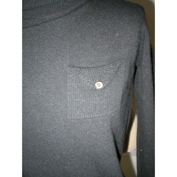 NWT New Womens XS Designer See By Chloe Black Cashmere Wool Sweater Turtleneck - Picture 2 of 11